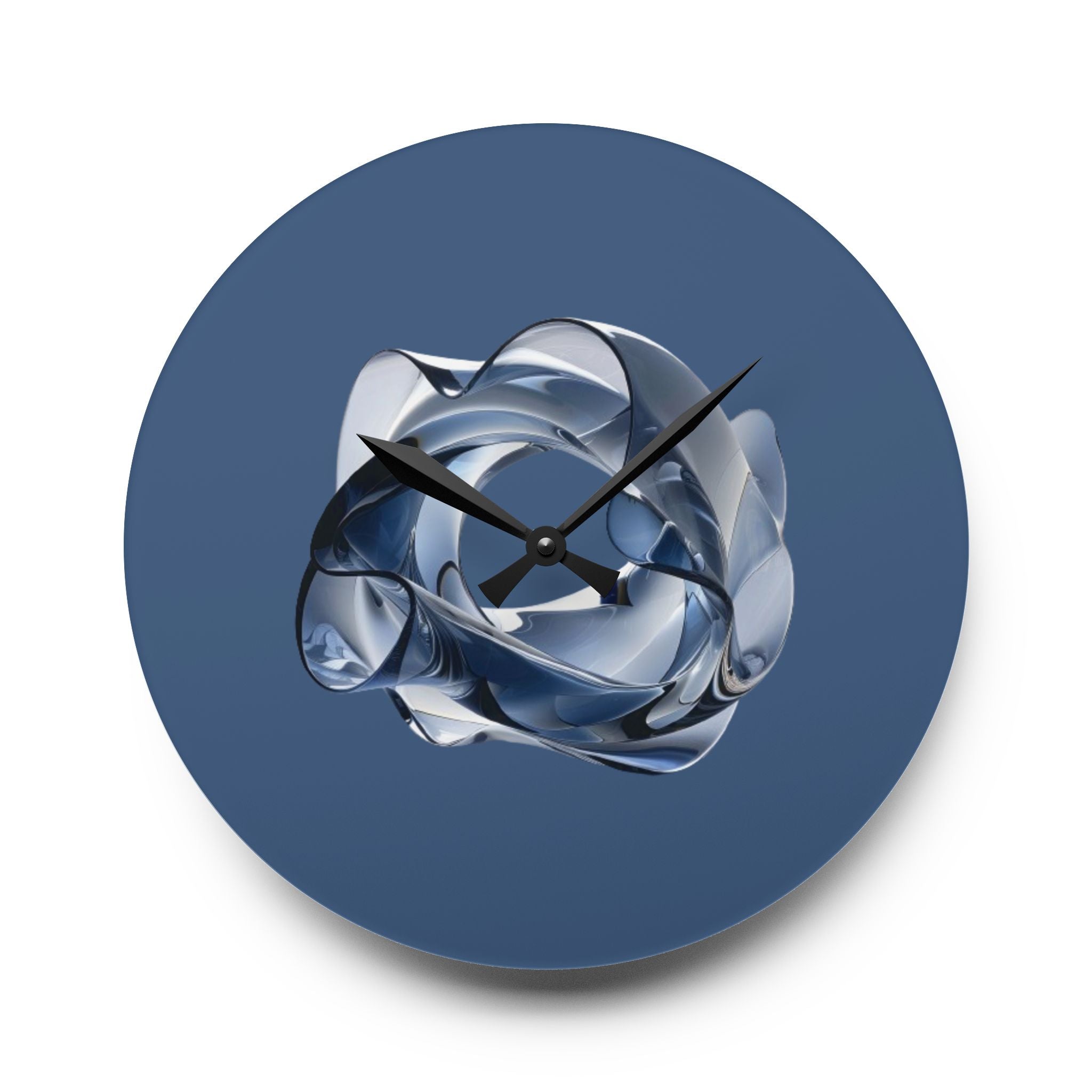 Acrylic Wall Clock Abstract Glass