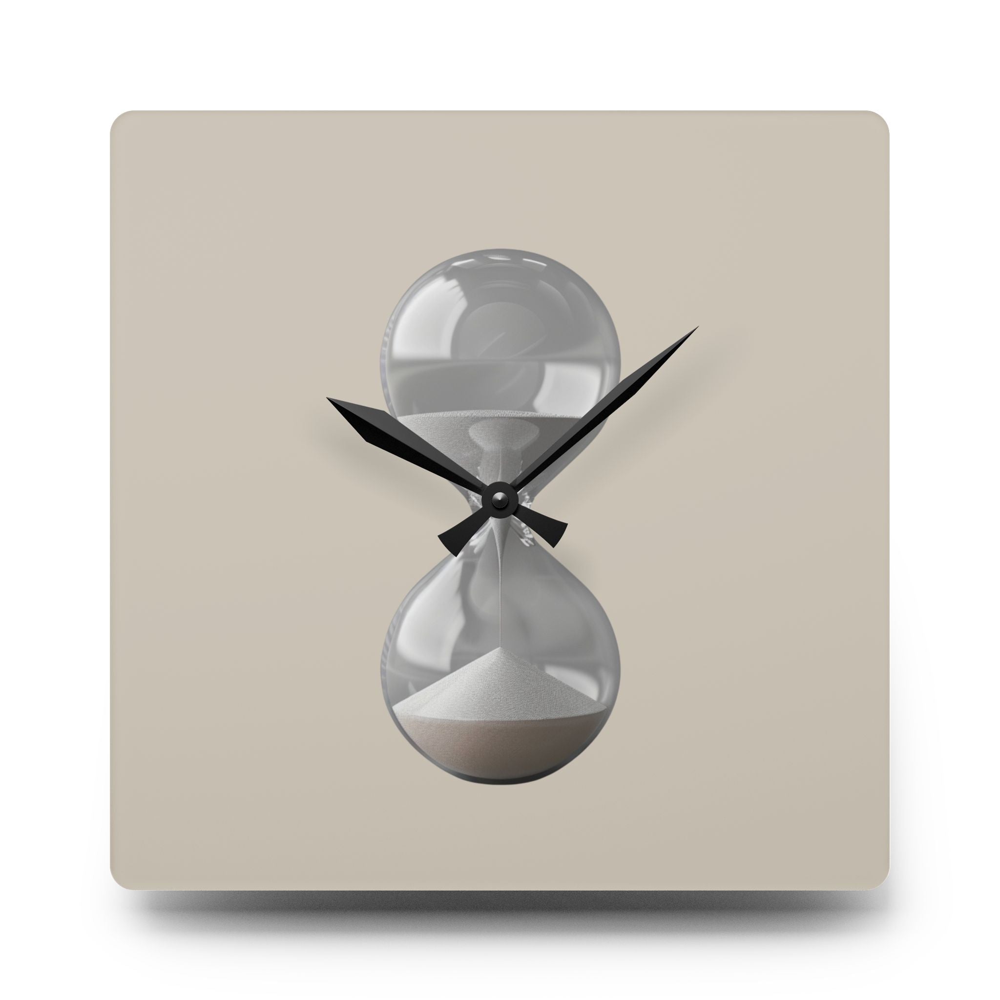 Acrylic Wall Clock Sand Hourglass