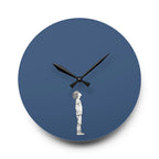 Acrylic Wall Clock Boy Looking Up