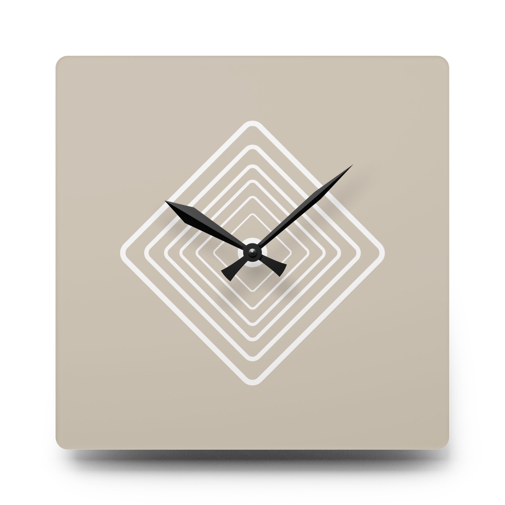 Acrylic Wall Clock Diamonds Repeat