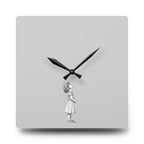 Acrylic Wall Clock Girl Looking Up