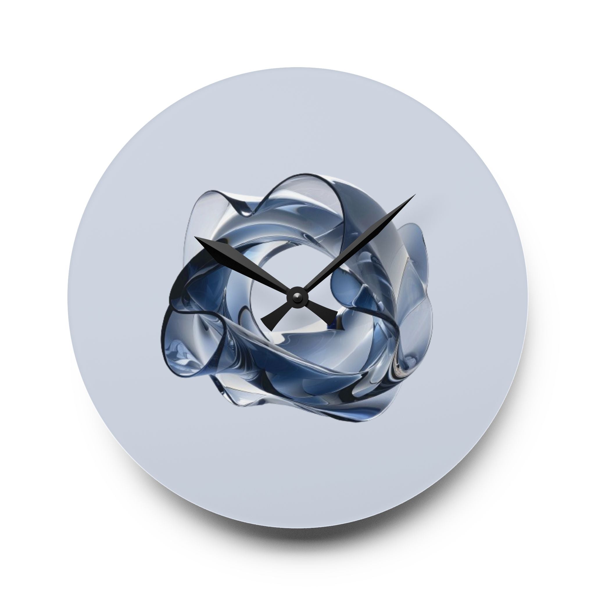 Acrylic Wall Clock Abstract Glass