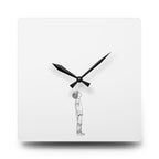 Acrylic Wall Clock Boy Looking Up