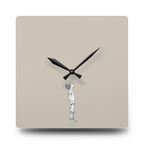 Acrylic Wall Clock Boy Looking Up
