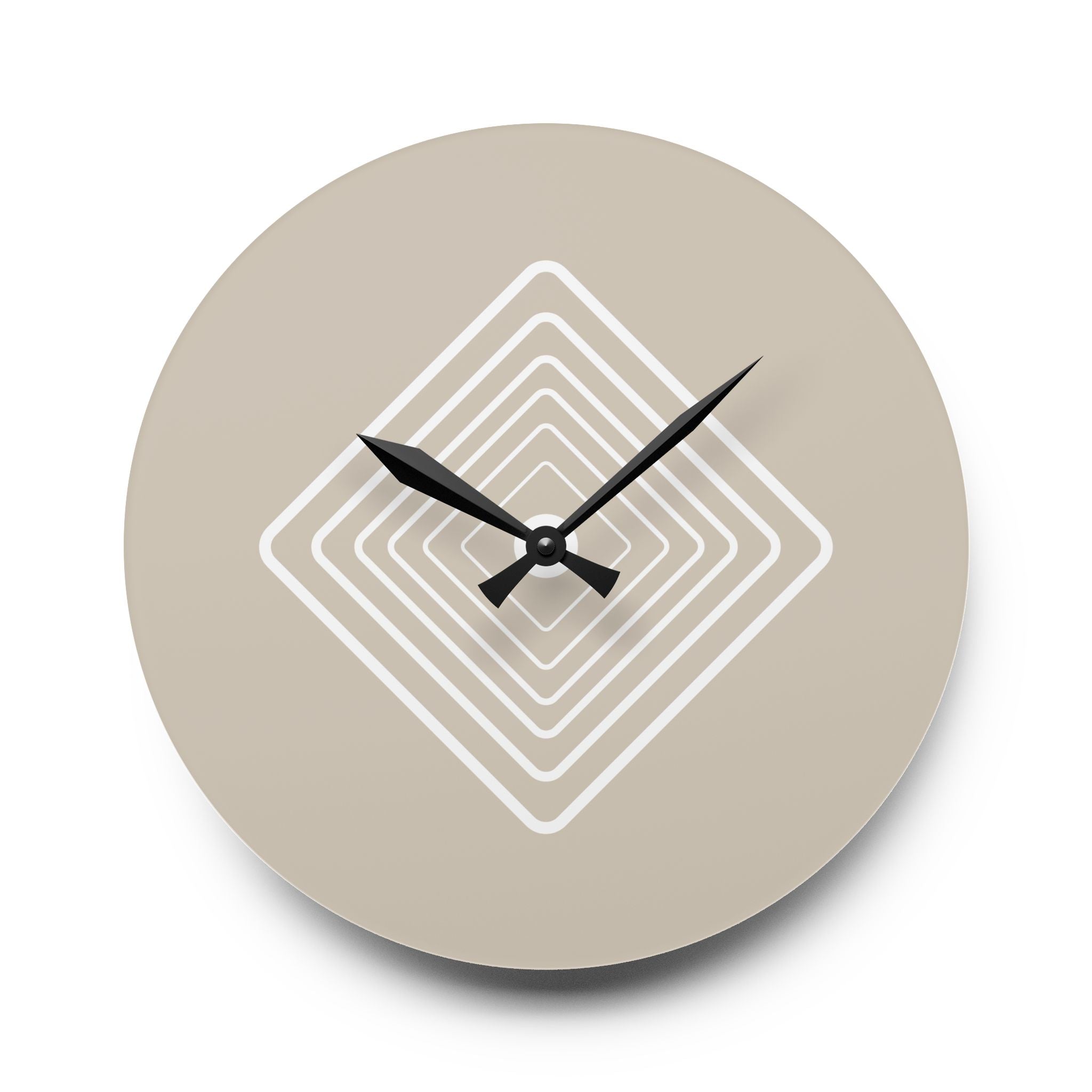 Acrylic Wall Clock Diamonds Repeat