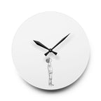 Acrylic Wall Clock Boy Looking Up