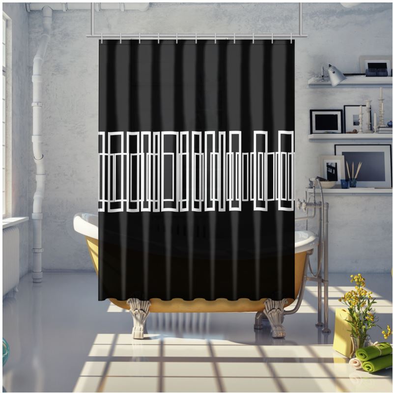 Shower Curtain Block Lines