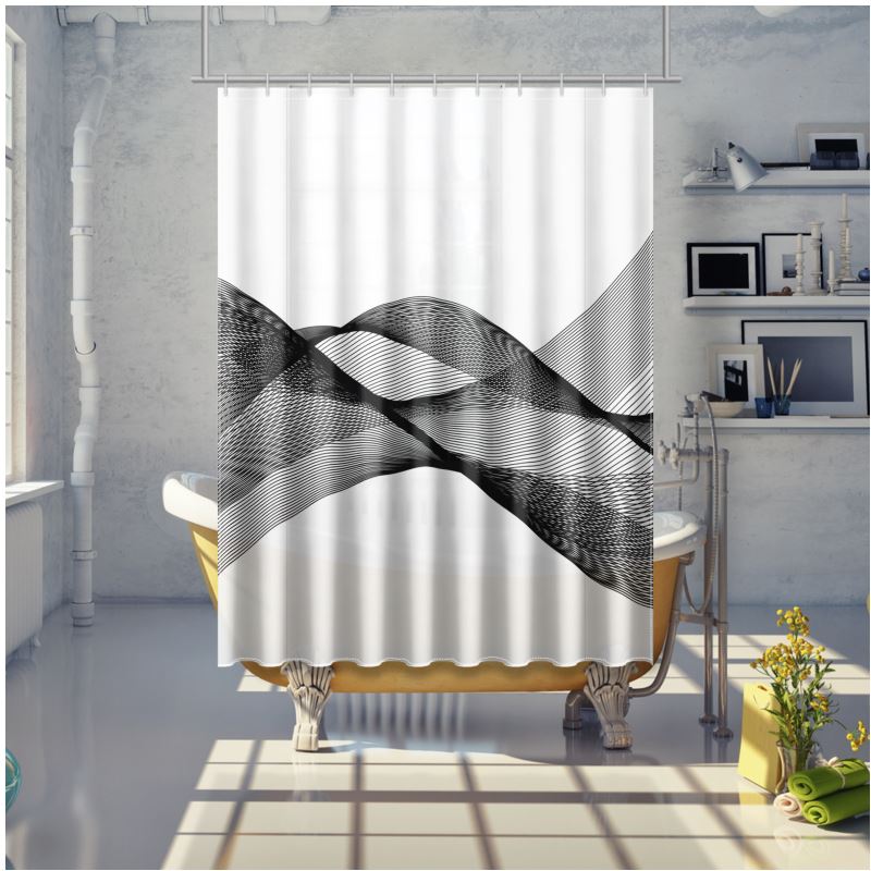Shower Curtain Geometric Waves