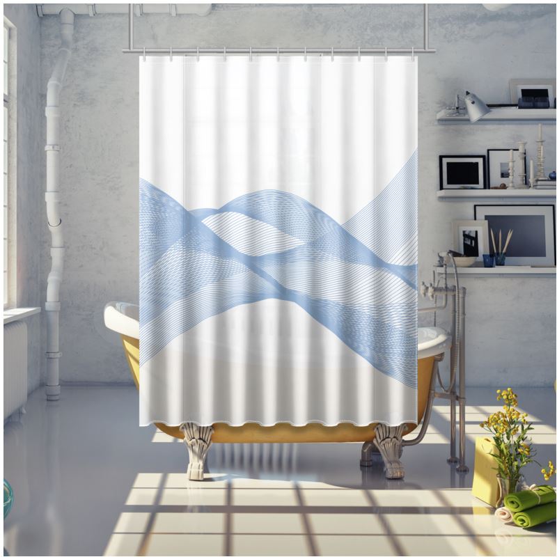 Shower Curtain Geometric Waves
