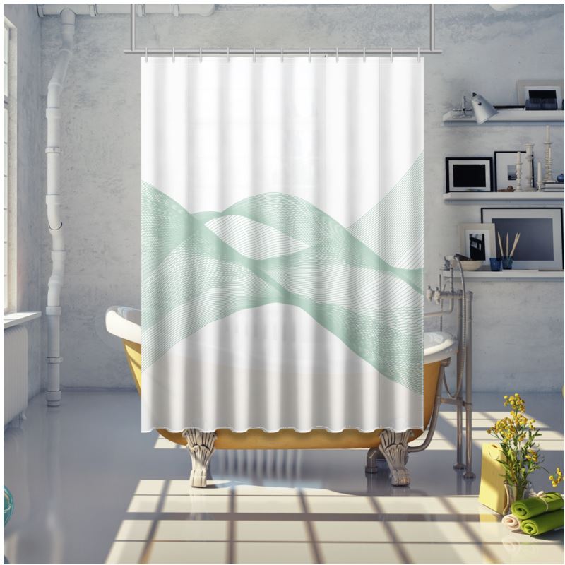 Shower Curtain Geometric Waves