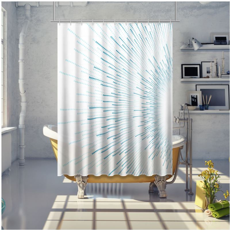 Shower Curtain Solar Bursts